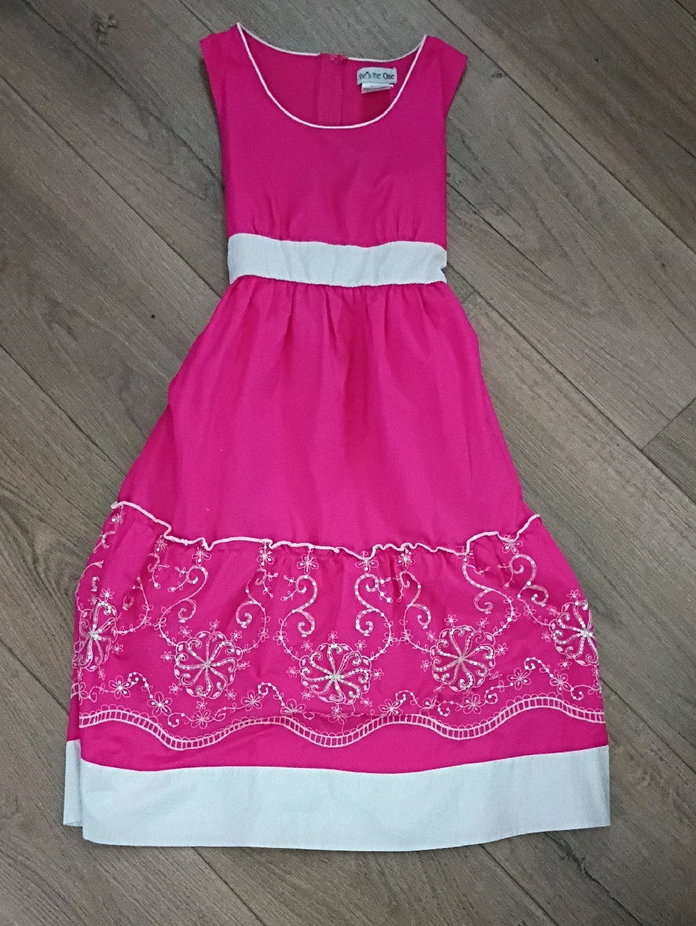 Lovely Girl's Cotton Vibrant Pink Party Dress